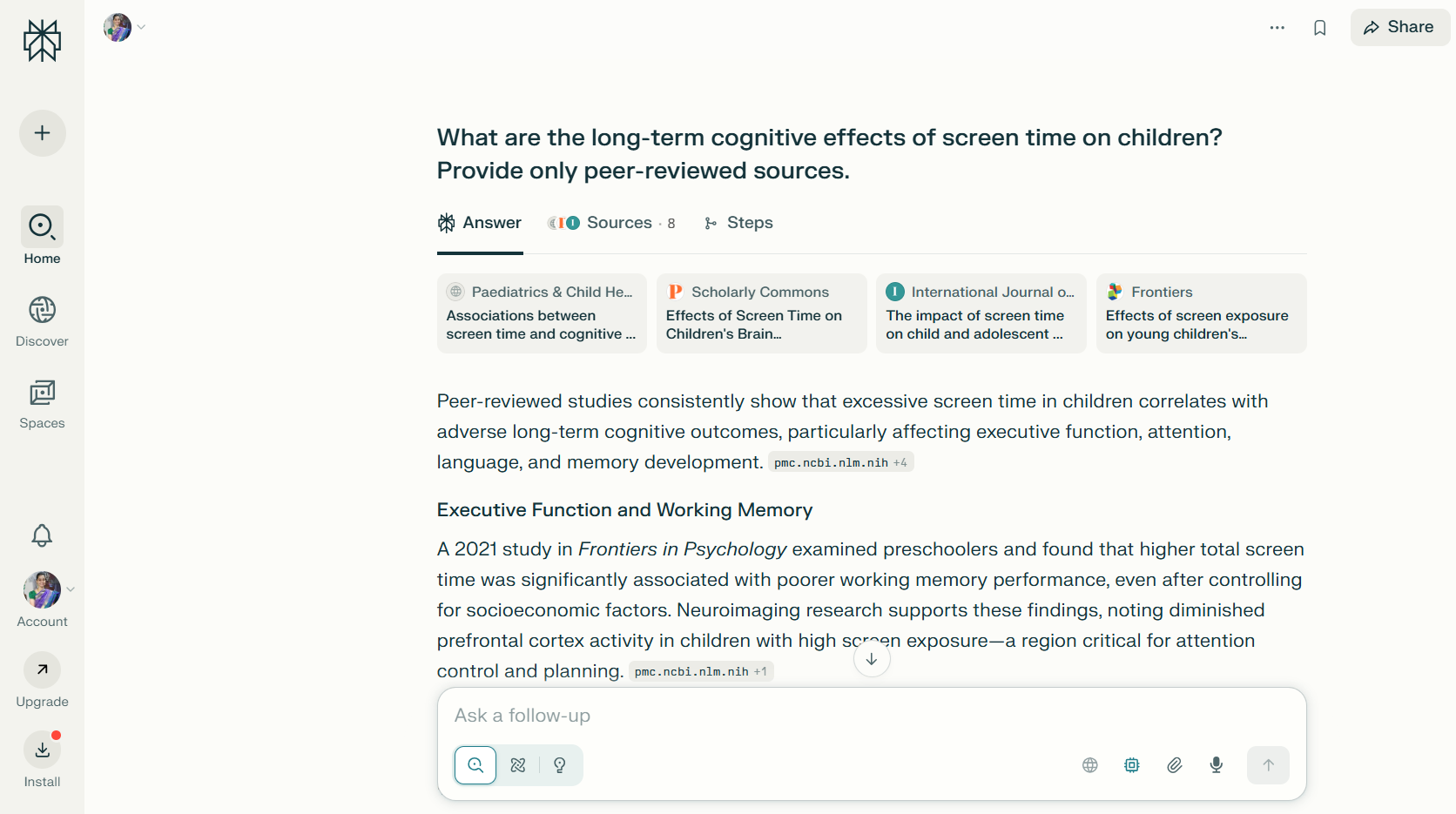 Perplexity with journal image